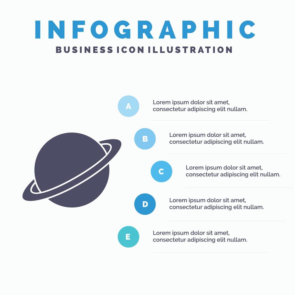 planeta. espaço. lua. bandeira. modelo de infográficos de marte para site e apresentação. ícone de glifo cinza com ilustração em vetor estilo infográfico azul.