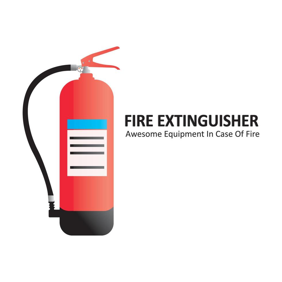 imagem vetorial de extintor de incêndio de design plano vetor