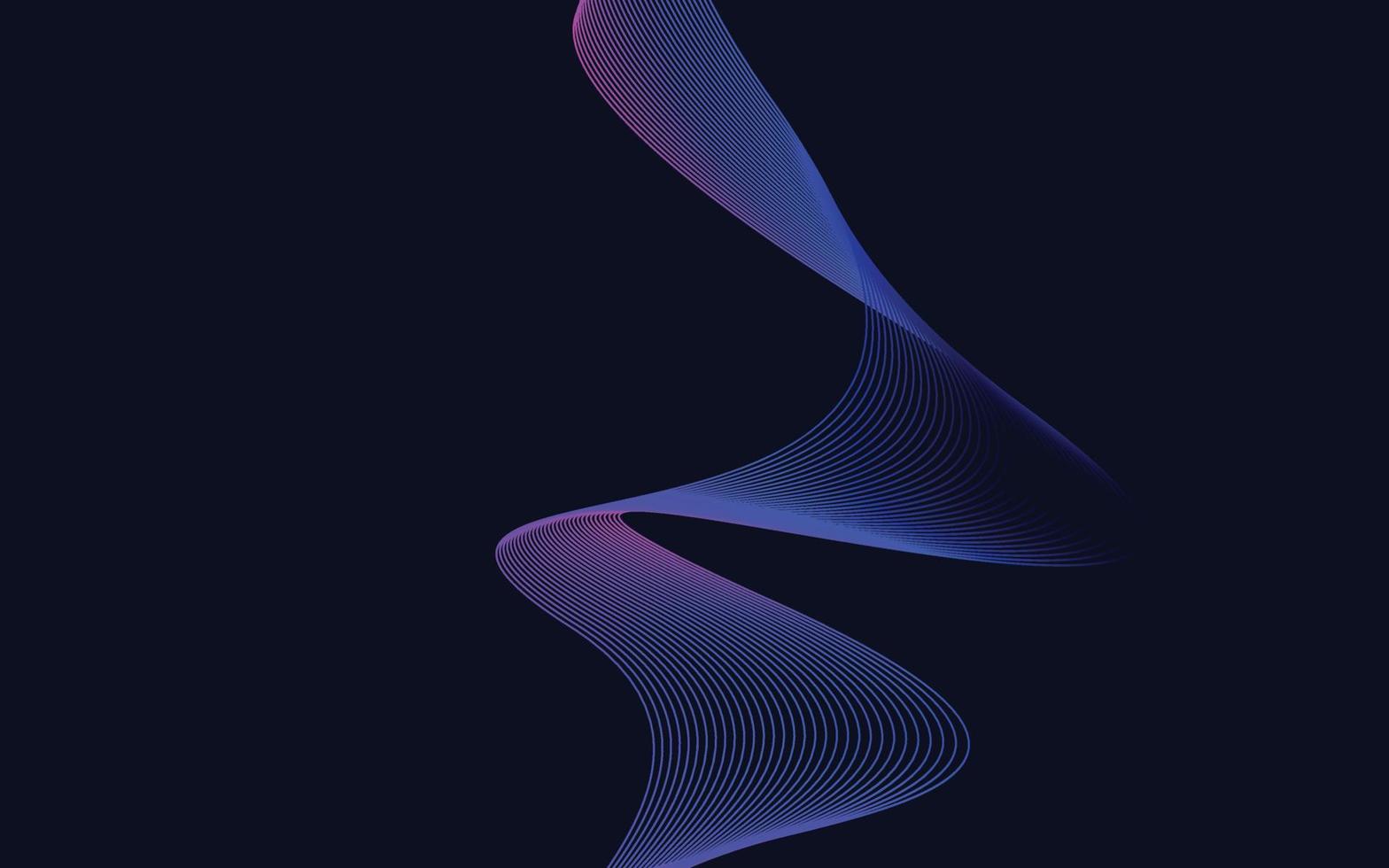 fundo de onda de linha de tecnologia de cor azul abstrato vetor