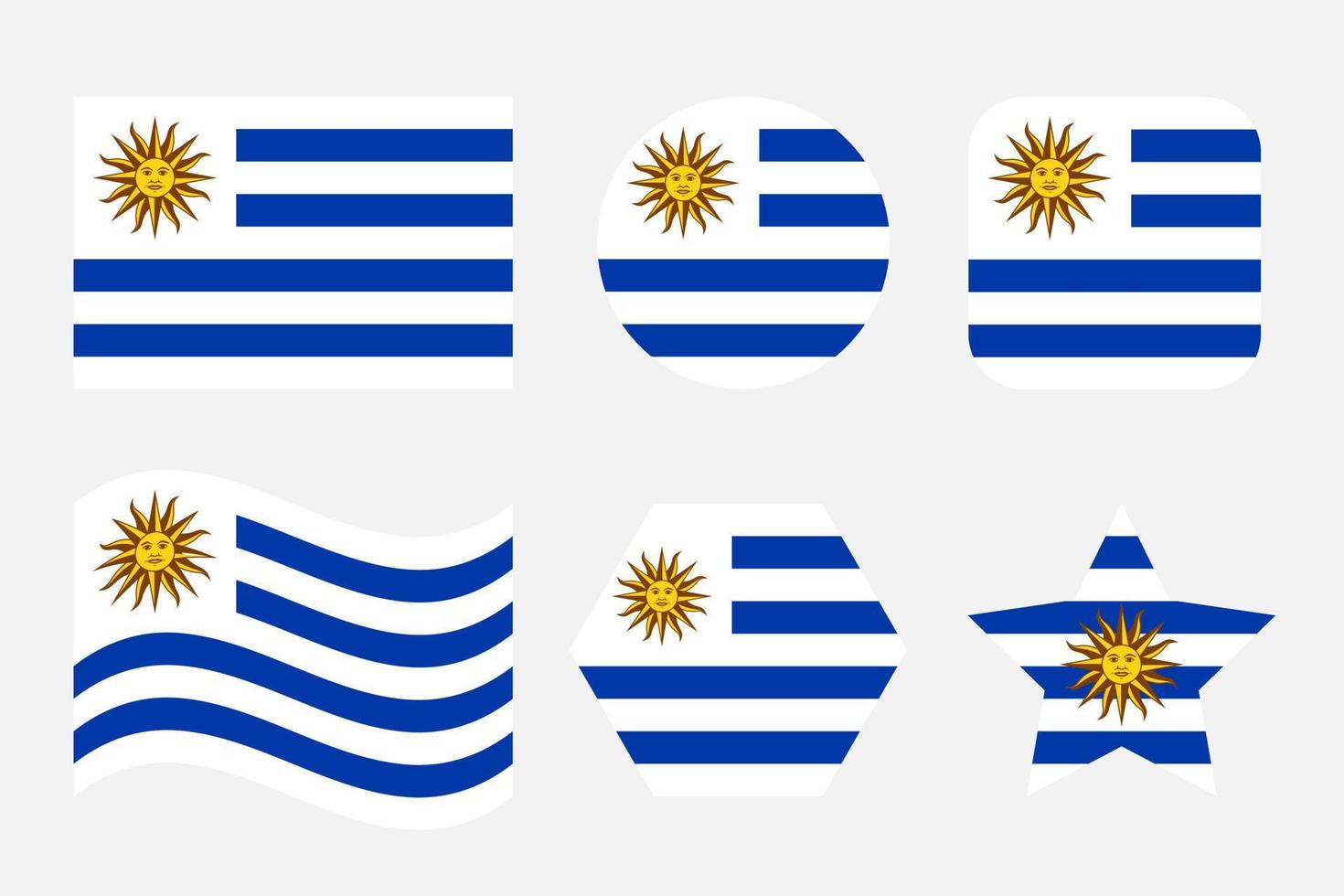 ilustração simples da bandeira do uruguai para o dia da independência ou eleição vetor