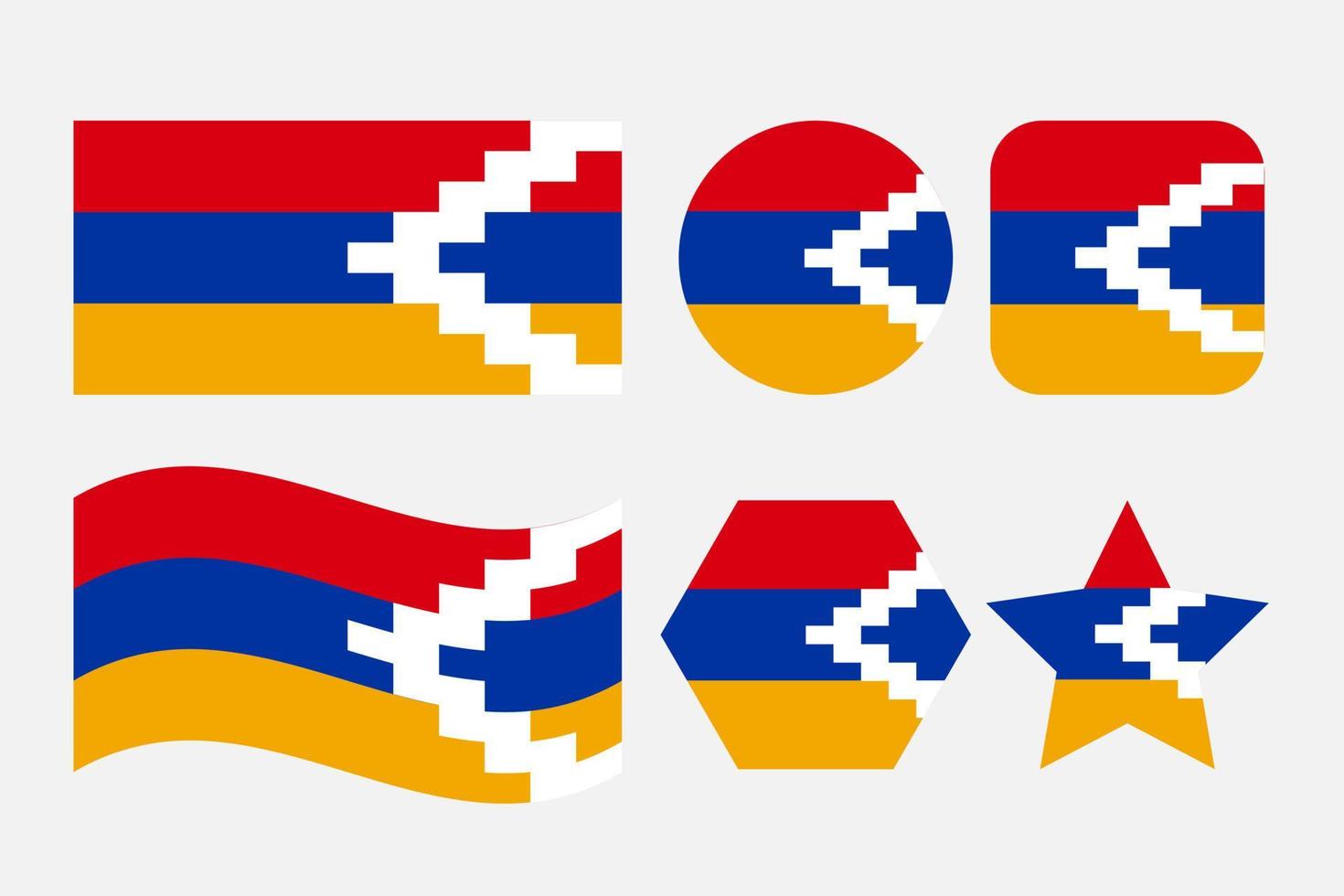 ilustração simples da bandeira artsakh para o dia da independência ou eleição vetor