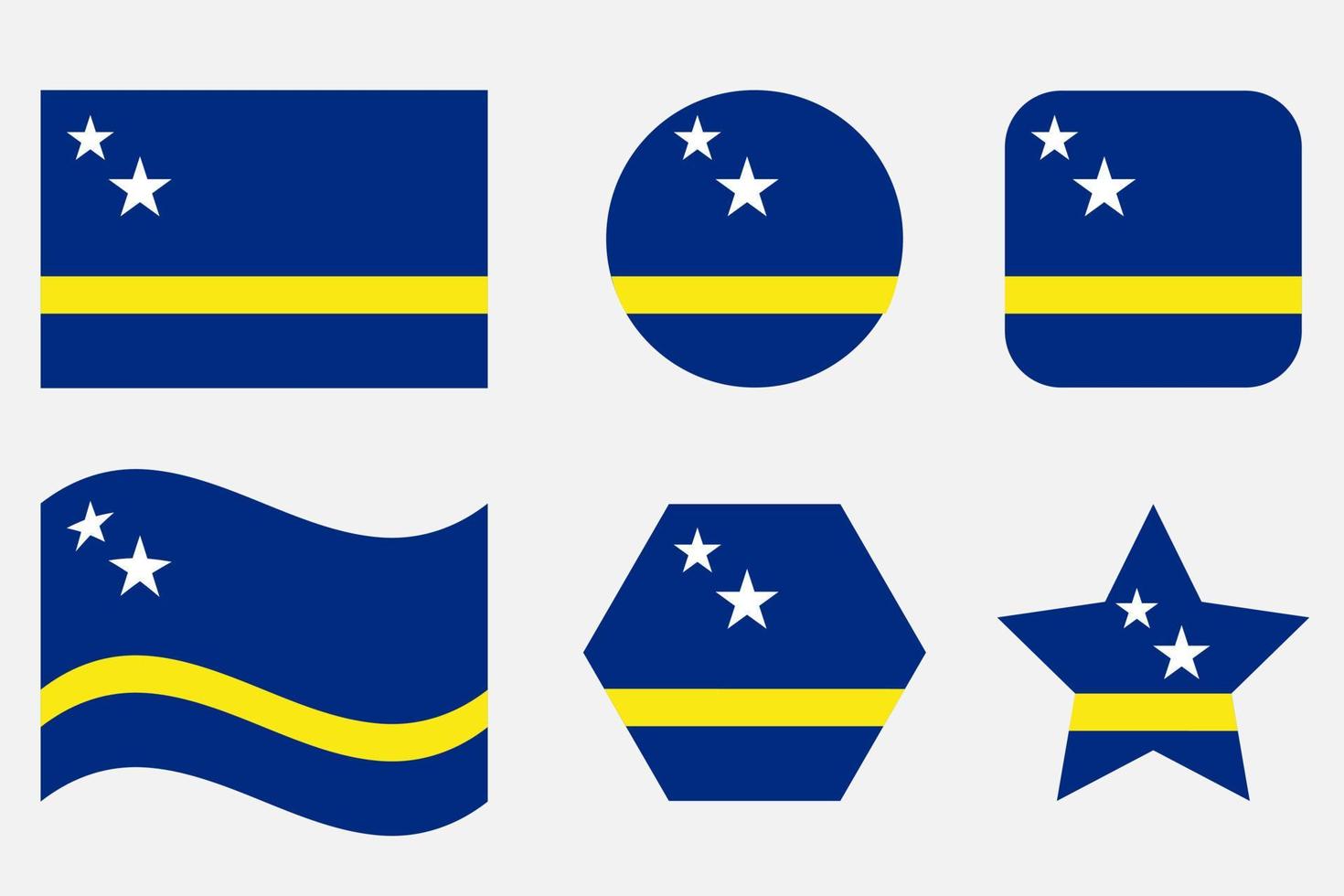 bandeira de curacoa ilustração simples para o dia da independência ou eleição vetor