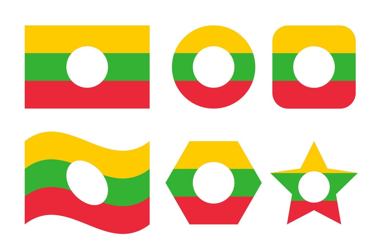 ilustração simples da bandeira do estado de shan para o dia da independência ou eleição vetor