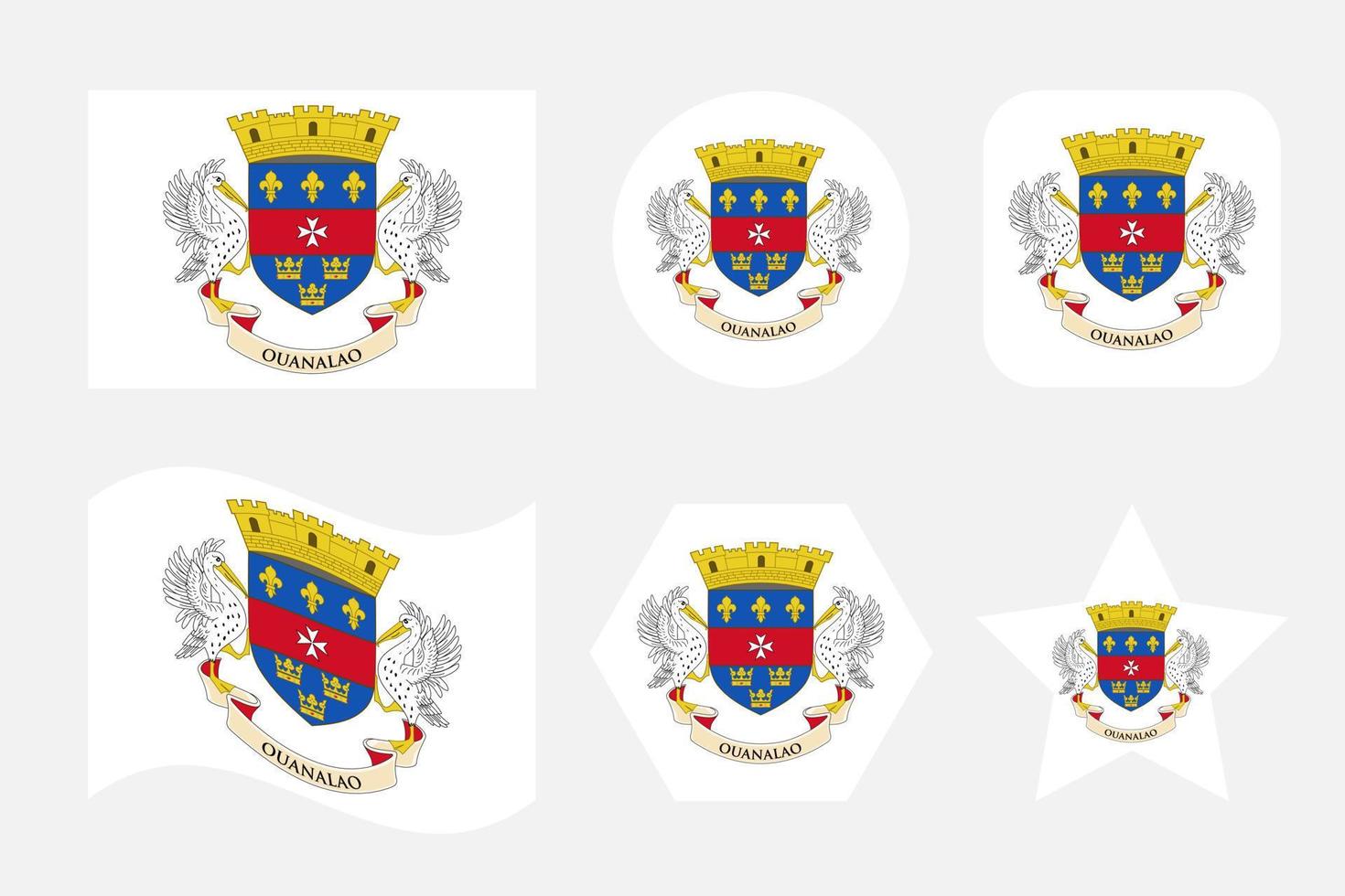 ilustração simples da bandeira de saint barthelemy para o dia da independência ou eleição vetor