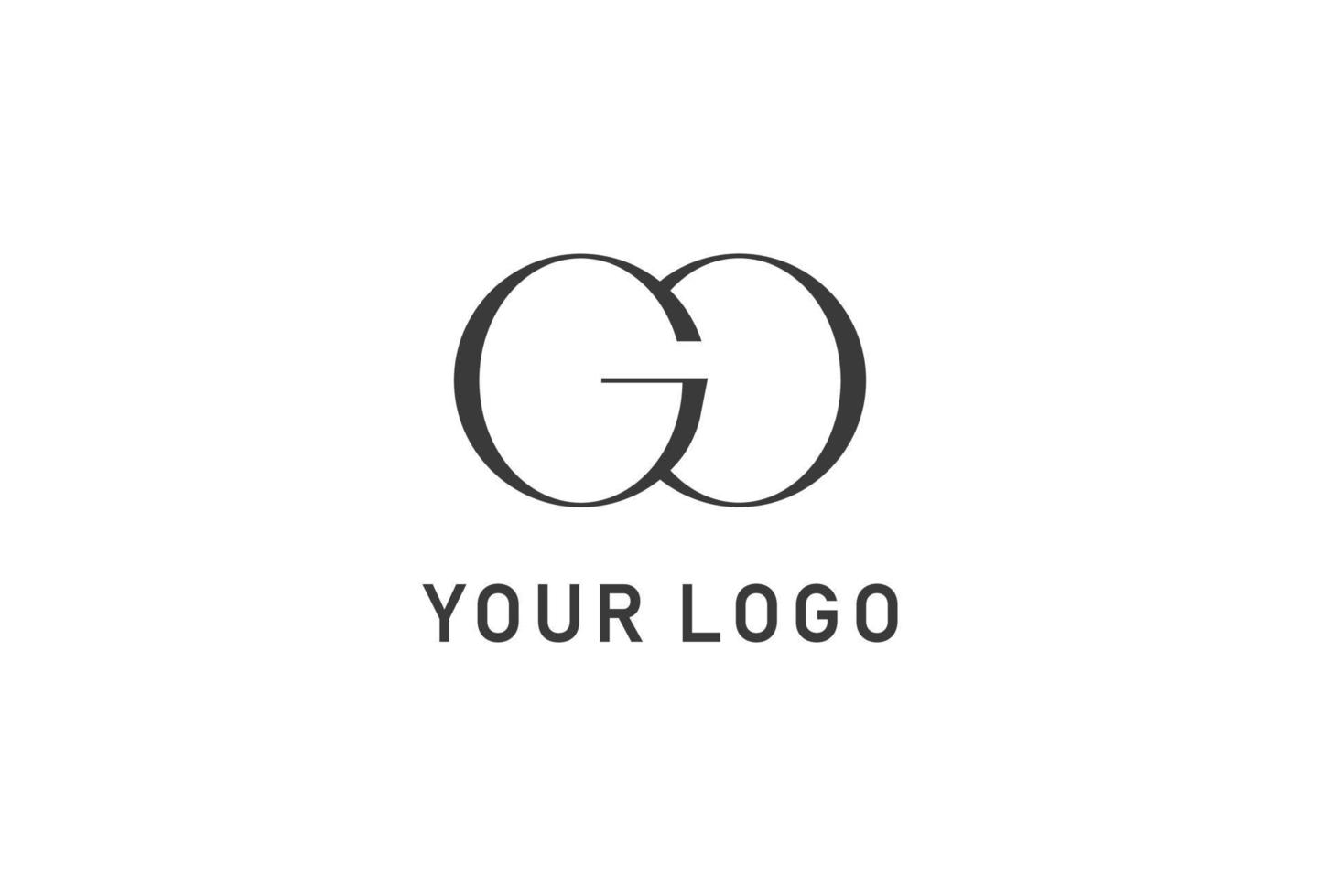 modelo de design de logotipo de carta vetor