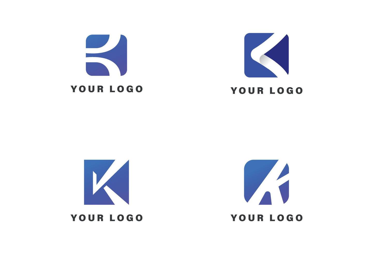 modelo de design de logotipo de letra k vetor