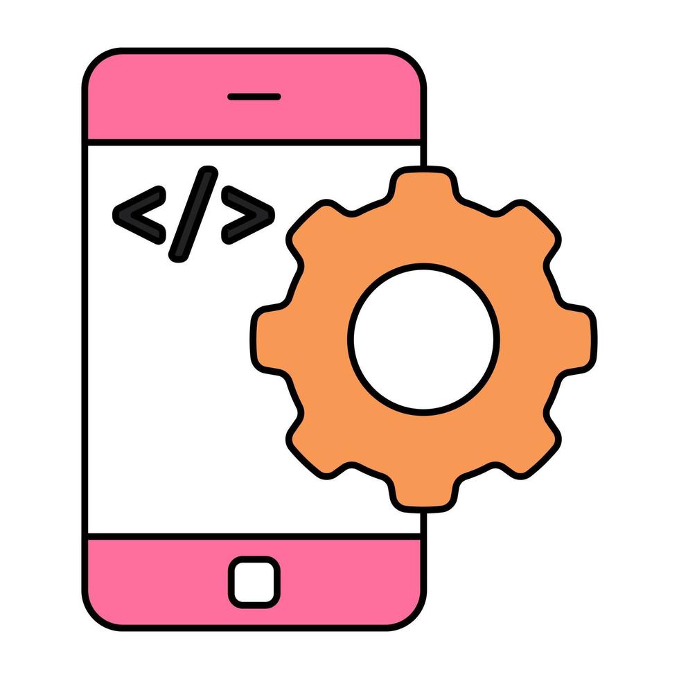 ícone de configuração da web em design plano vetor