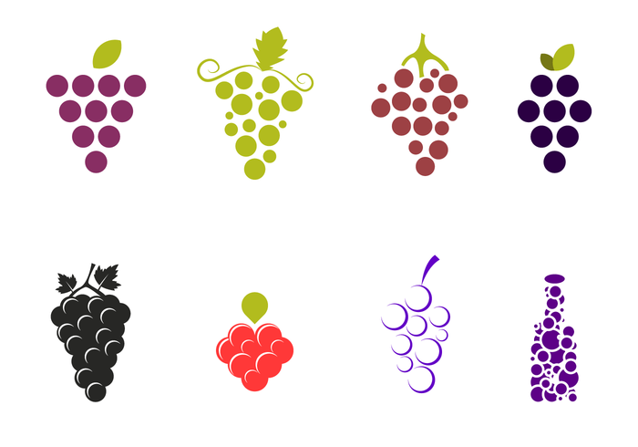 Pacote de vetores de uvas grátis