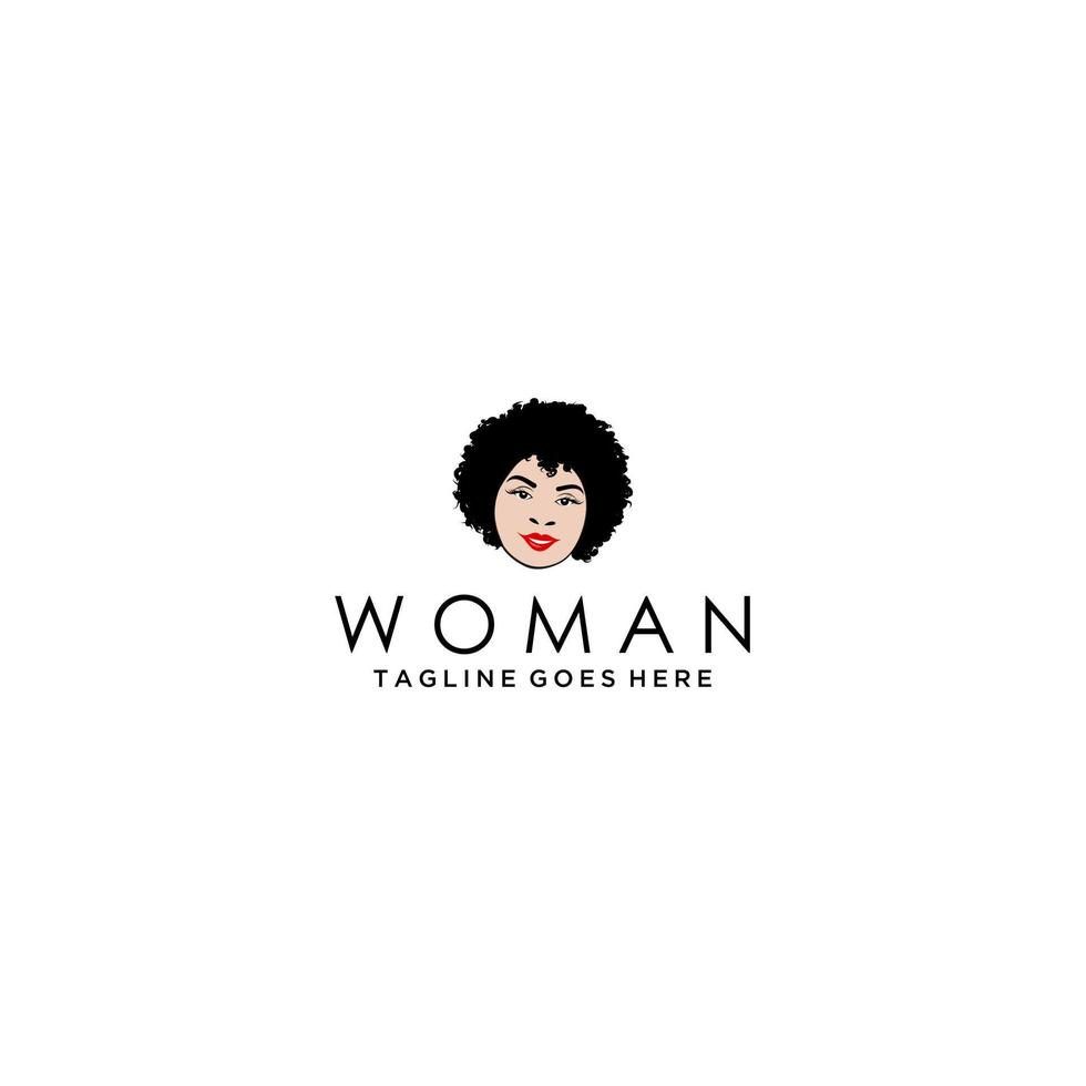 design de sinal de logotipo de beleza de mulher vetor