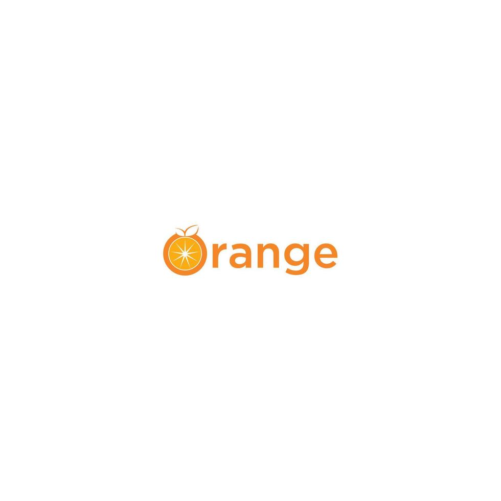 design de sinal de logotipo laranja. vetor