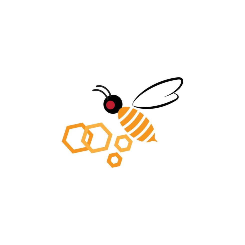 logotipo de design de ilustração vetorial de ícone de abelha vetor