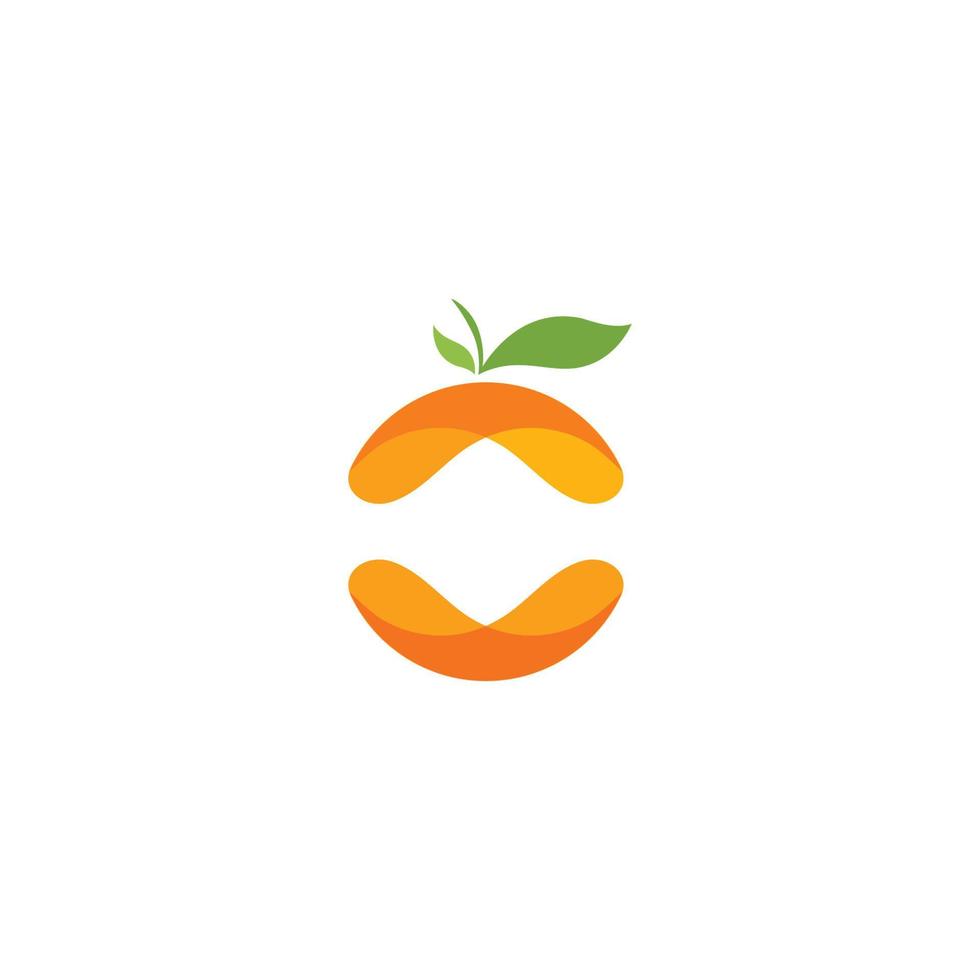 design de logotipo laranja vetor