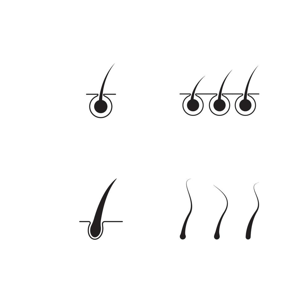 cabelo ícone ilustração vetorial design logotipo vetor