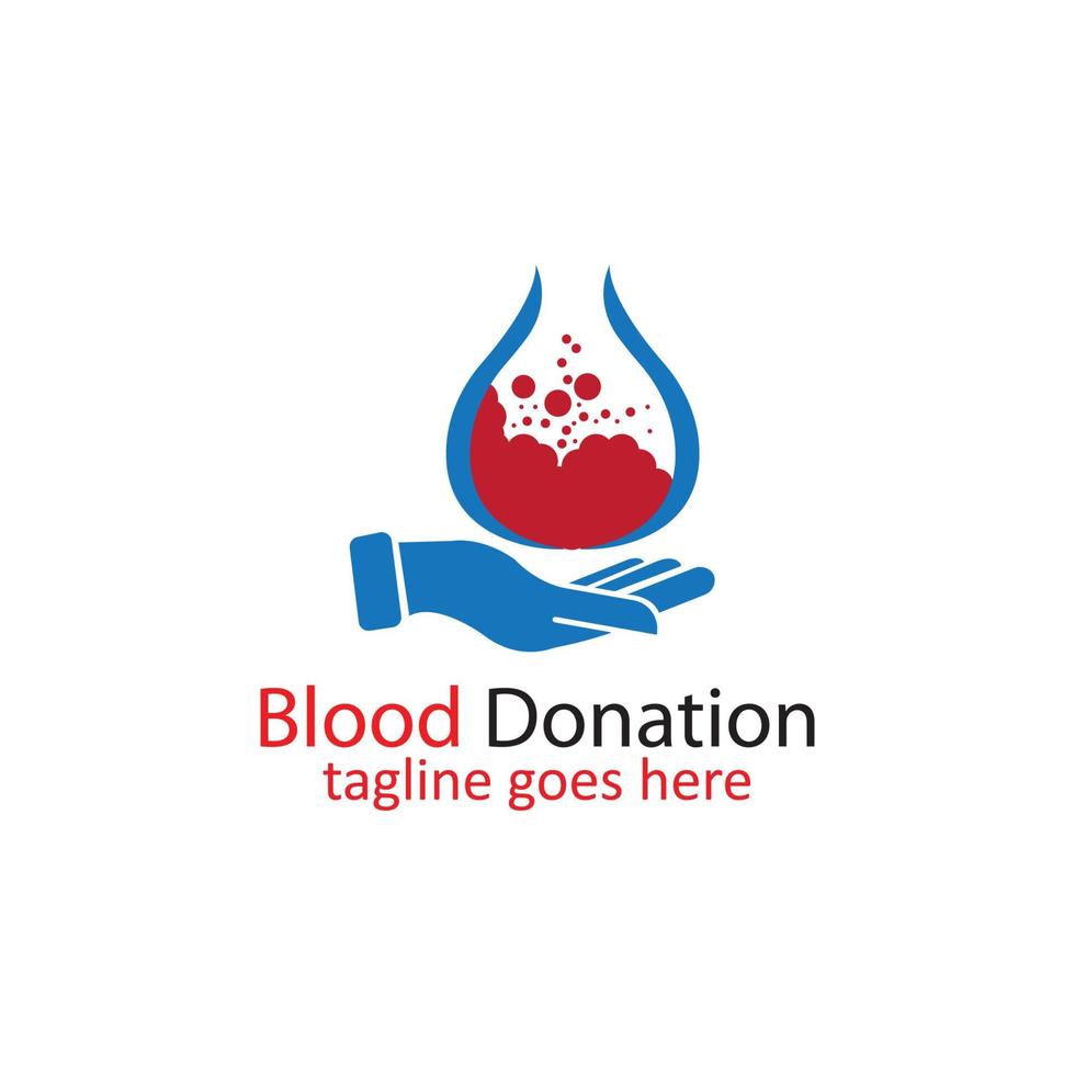 vetor de design de logotipo de doação de sangue