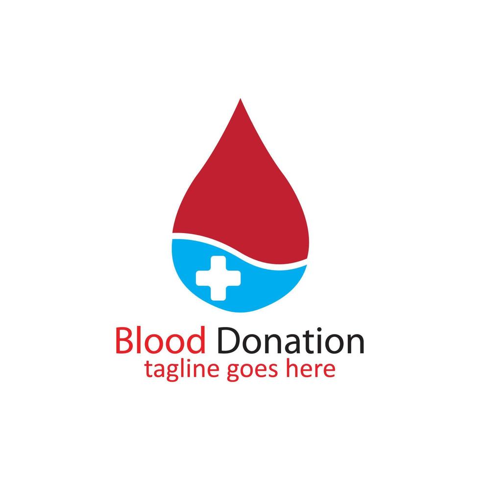 vetor de design de logotipo de doação de sangue