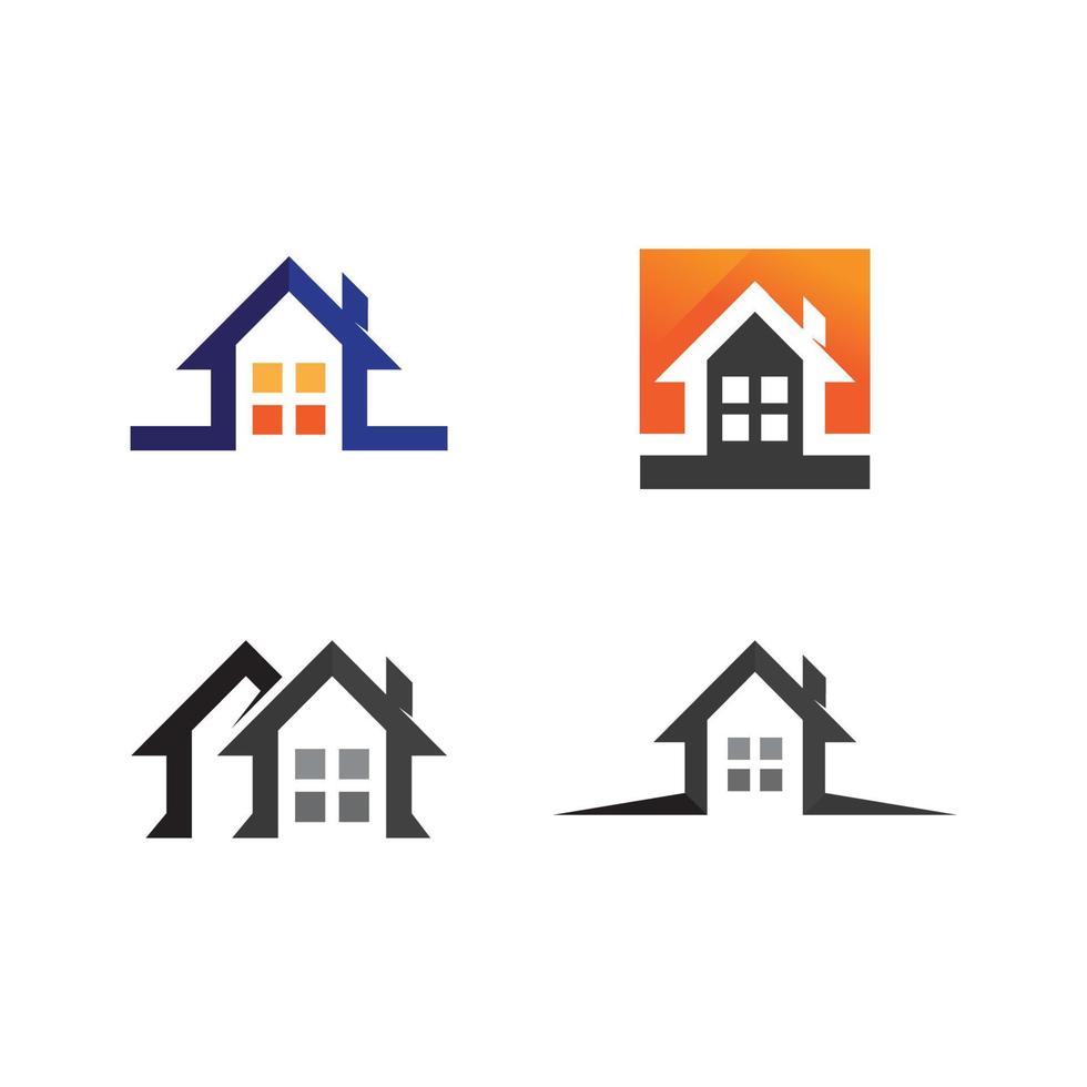 design de ilustração vetorial de logotipo de construção, modelo de logotipo imobiliário, ícone de símbolo de logotipo vetor