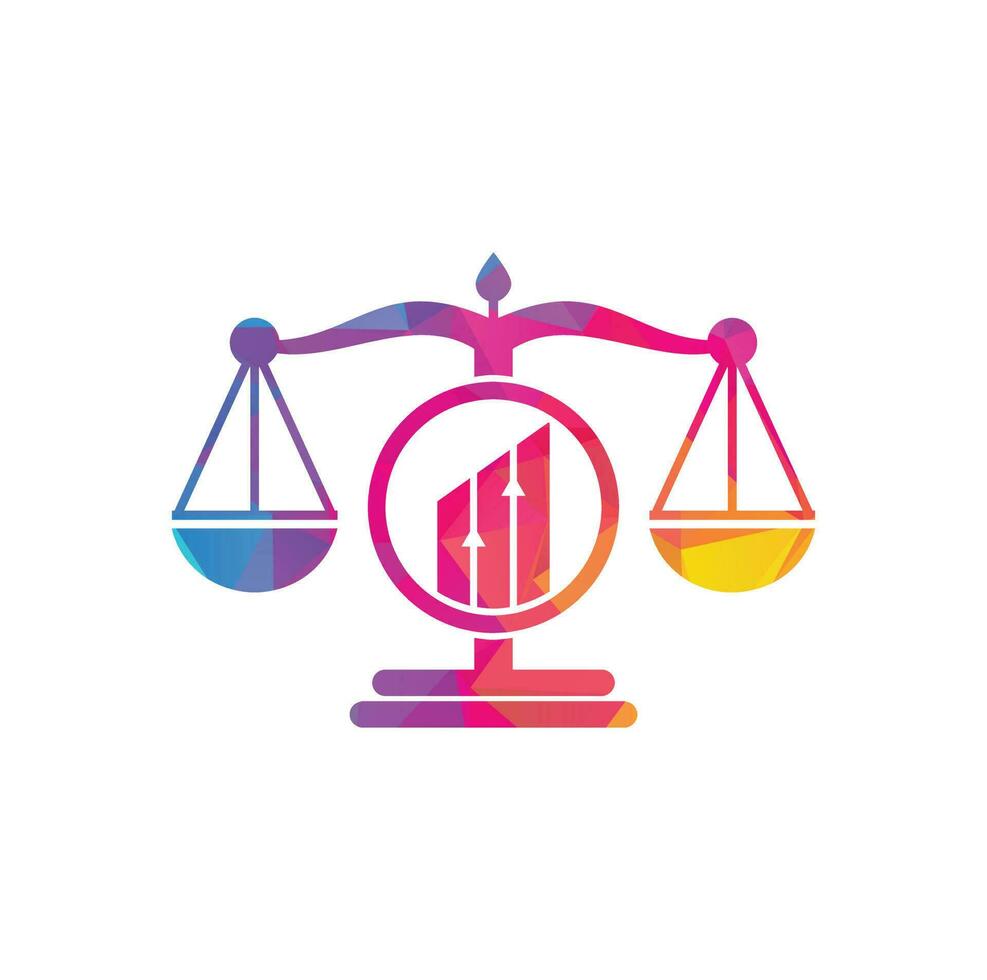 modelo de vetor de logotipo de finanças de justiça. escritório de advocacia criativo com conceitos de design de logotipo gráfico