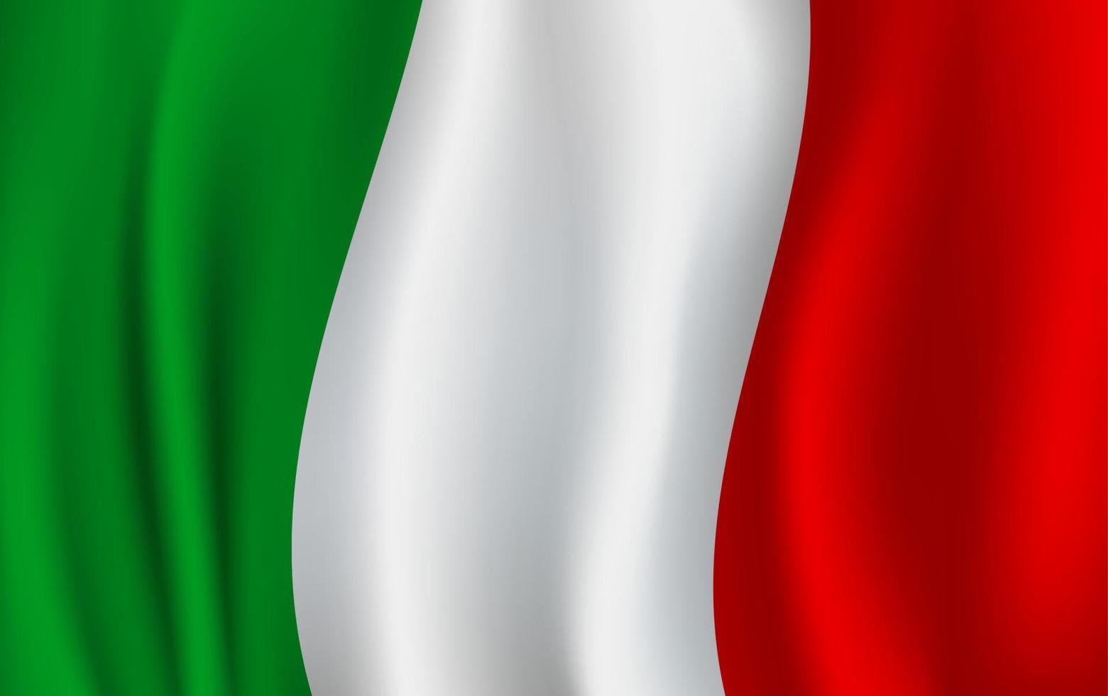 vetor 3d bandeira da Itália. símbolo nacional italiano