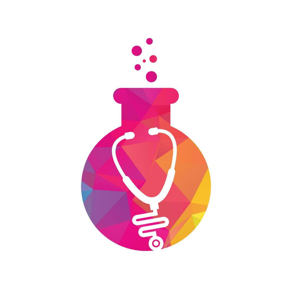 logotipo de check-up de laboratório, logotipo de diagnóstico vetor