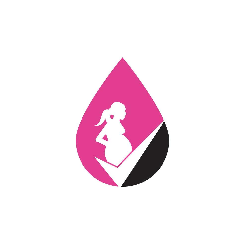 verifique o design do logotipo do gps de gravidez. vetor de design de modelo de símbolo de logotipo grávida.