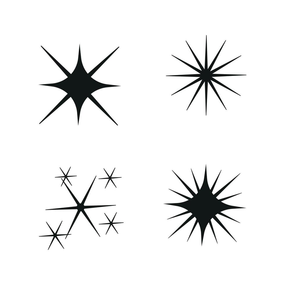 ilustrador vetorial de um conjunto de ícones de estrelas vetor