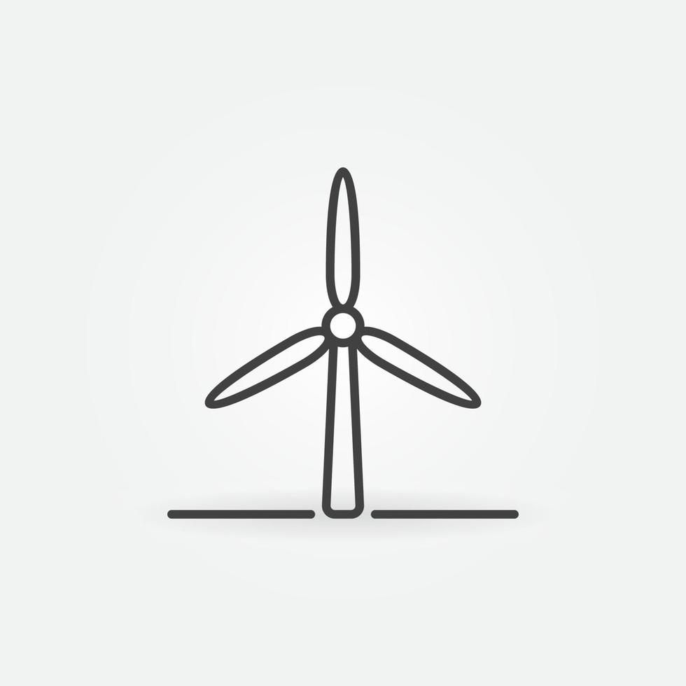 ícone linear de turbina eólica. símbolo de contorno de energia eólica vetorial vetor