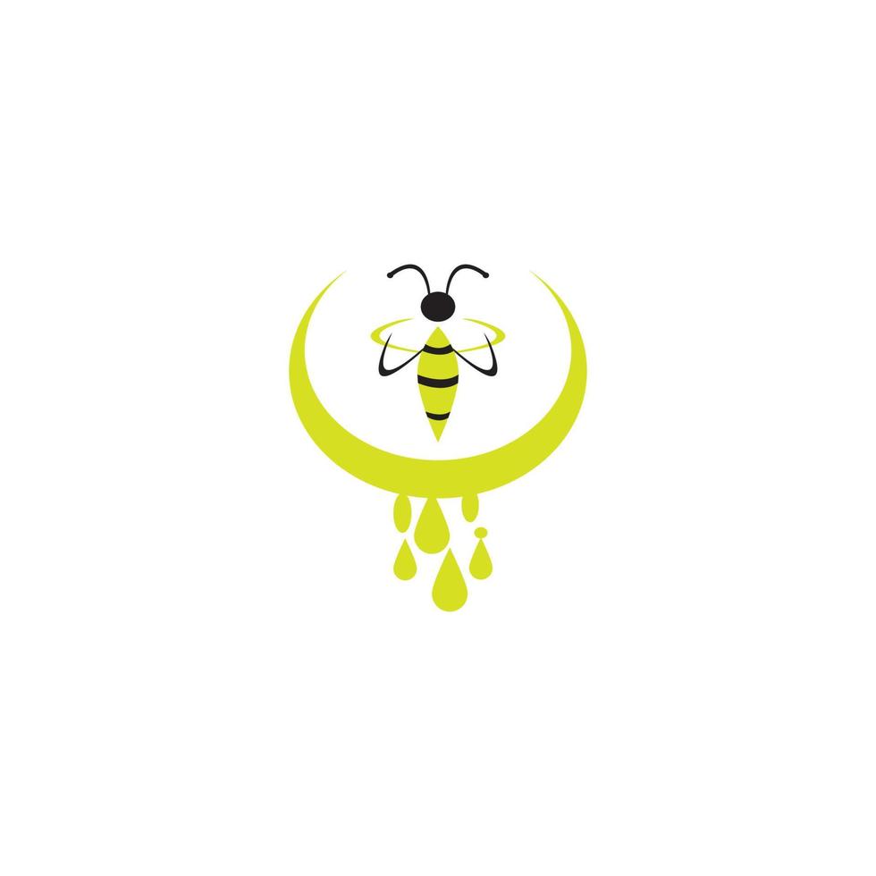 logotipo de ícone de abelha, design vetorial vetor