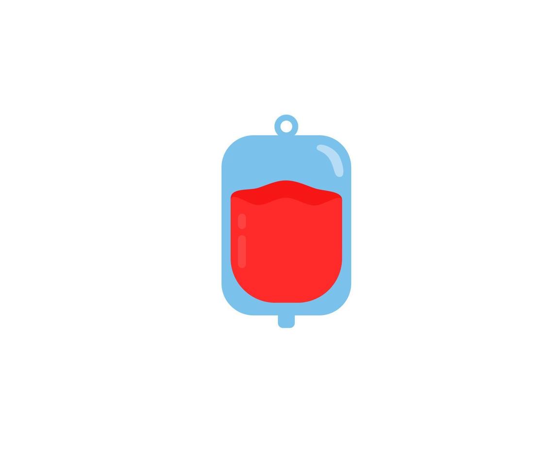 conceito de ilustração plana de design de objeto de doador de sangue vetor