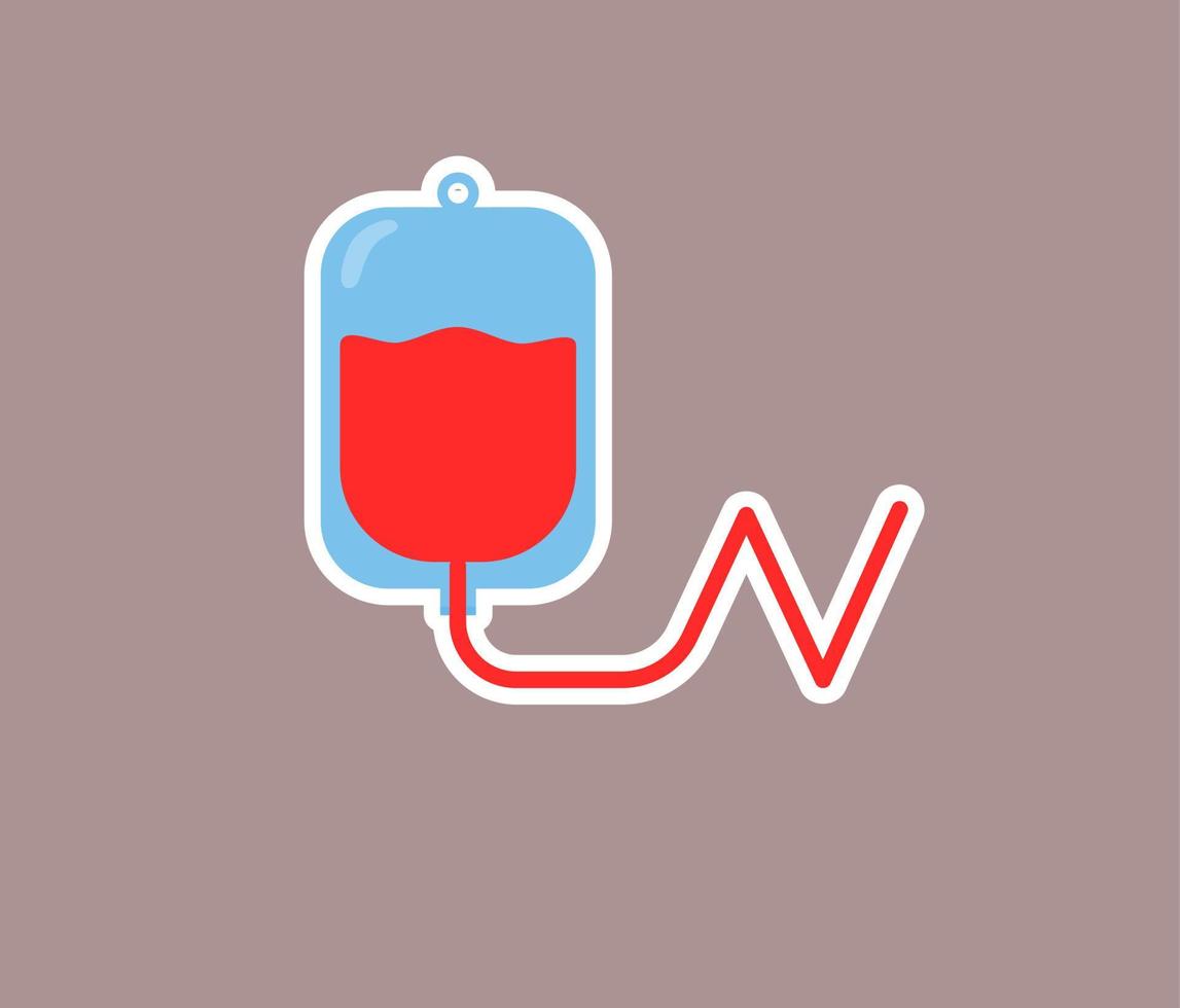 adesivo de design de objeto de elemento de doador de sangue vetor