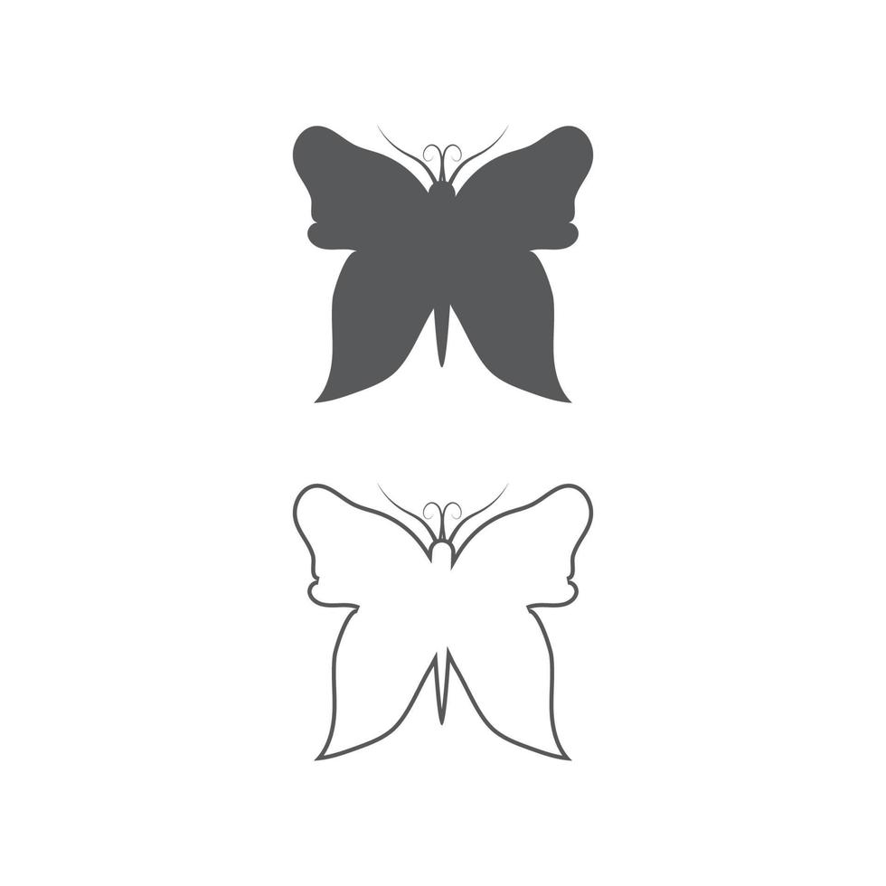 design de ícone de borboleta de beleza vetor