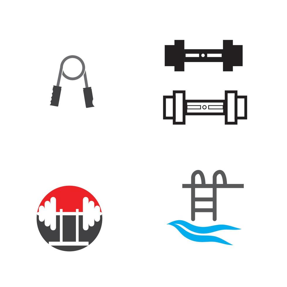 logotipo de design de ilustração vetorial de ícone de fitness vetor