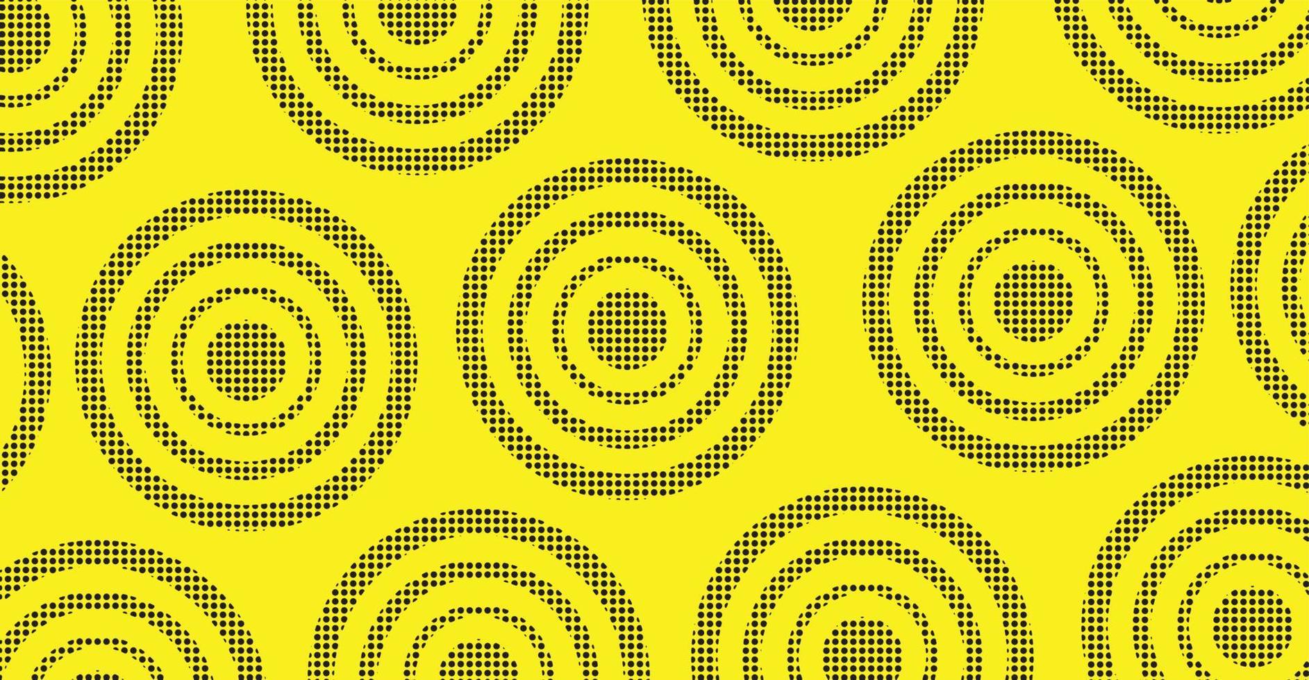 padrão de fundo amarelo de textura de haftone círculo vetor