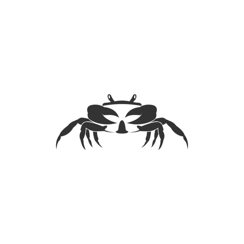 ilustração de design de ícone de logotipo de caranguejo vetor