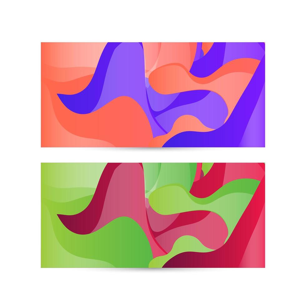 conjunto de desenho de fundo geométrico abstrato gradiente de cor vetor