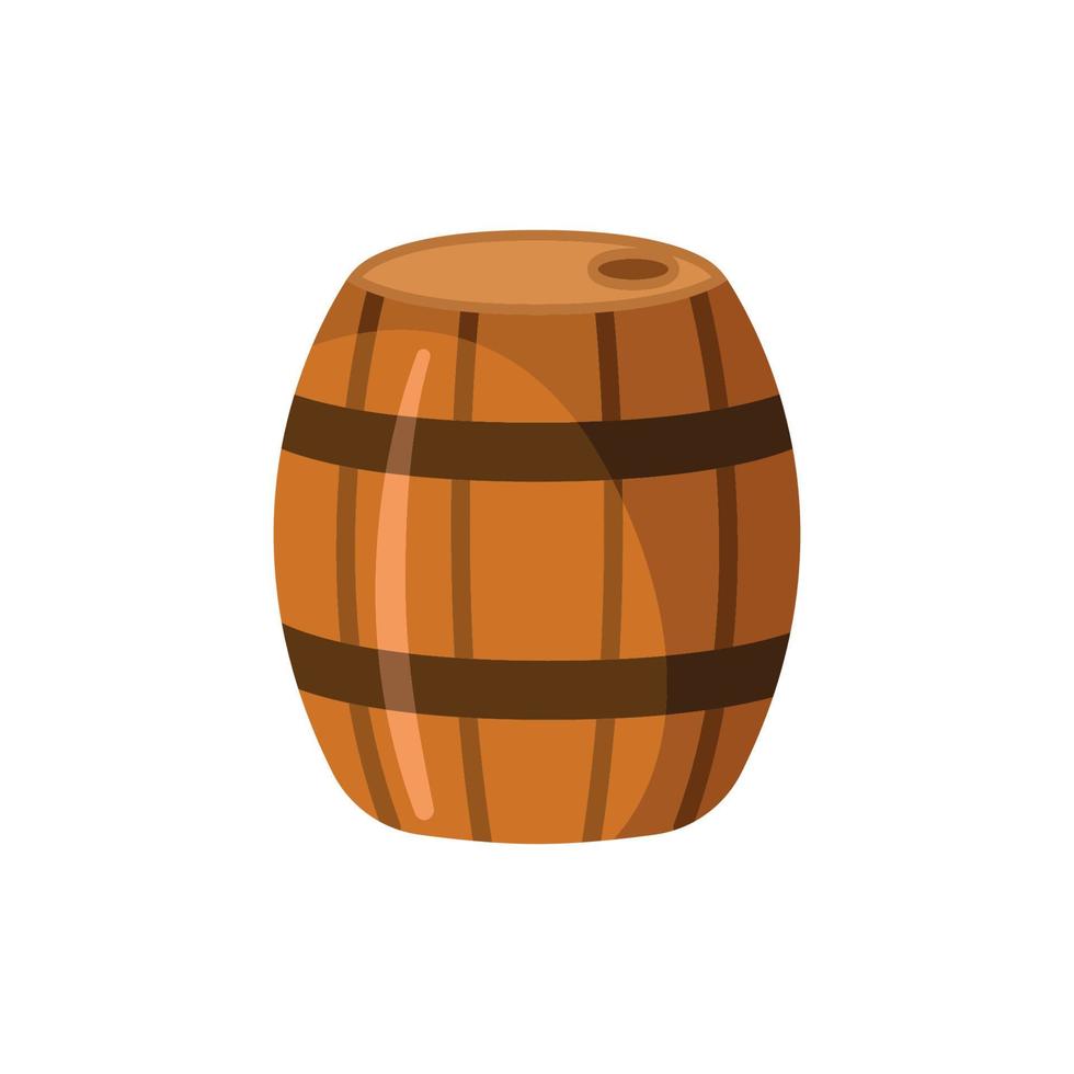 modelo de vetor de design de ícone de barril de madeira