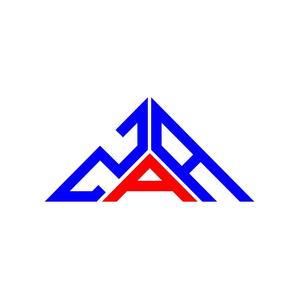design criativo do logotipo da carta zaa com gráfico vetorial, logotipo simples e moderno zaa em forma de triângulo. vetor