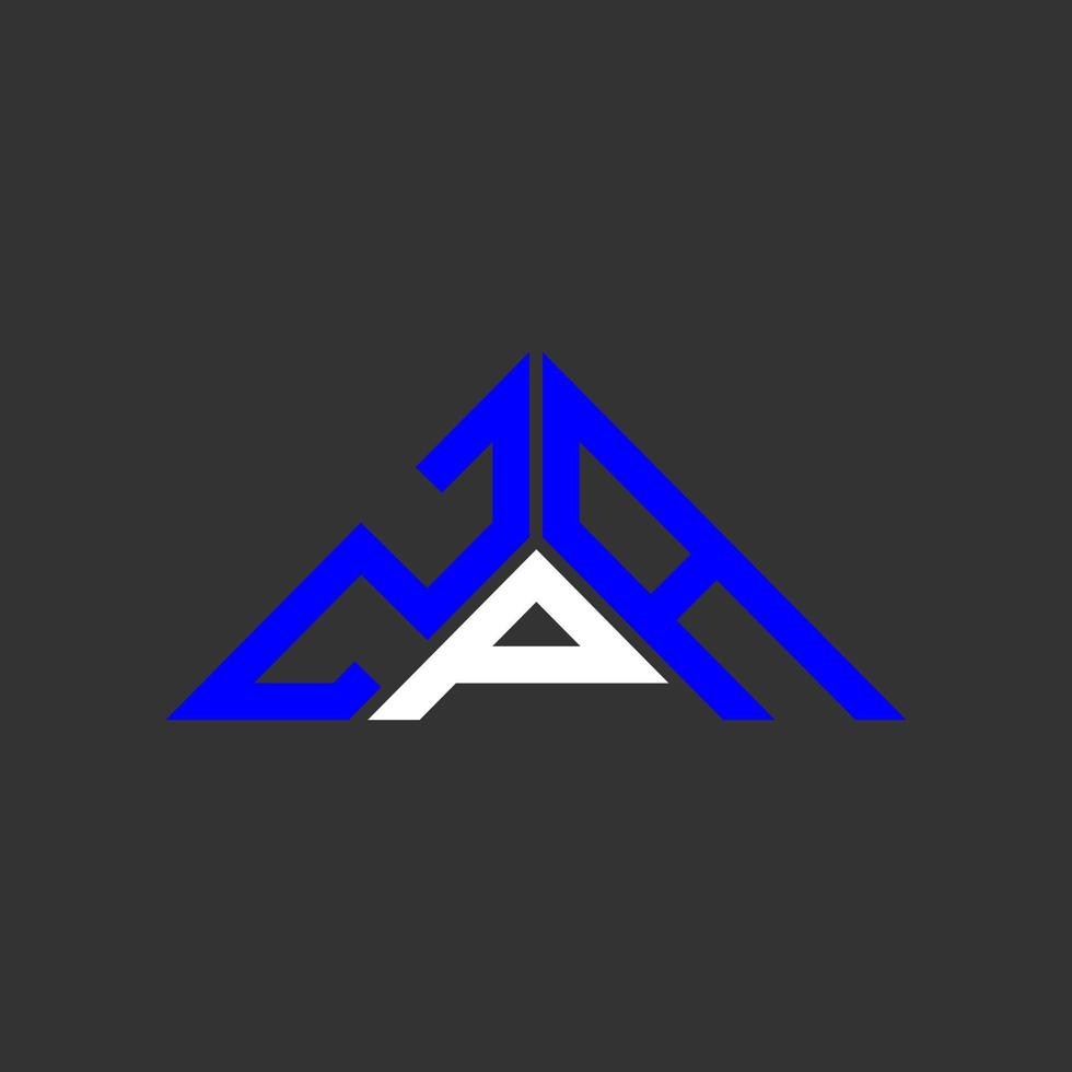 design criativo do logotipo da carta zpa com gráfico vetorial, logotipo simples e moderno zpa em forma de triângulo. vetor