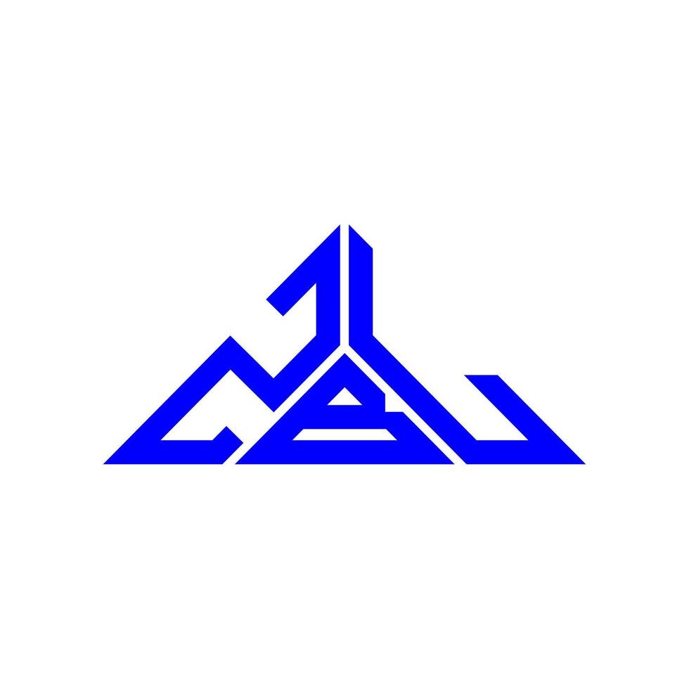 design criativo do logotipo da letra zbl com gráfico vetorial, logotipo simples e moderno zbl em forma de triângulo. vetor