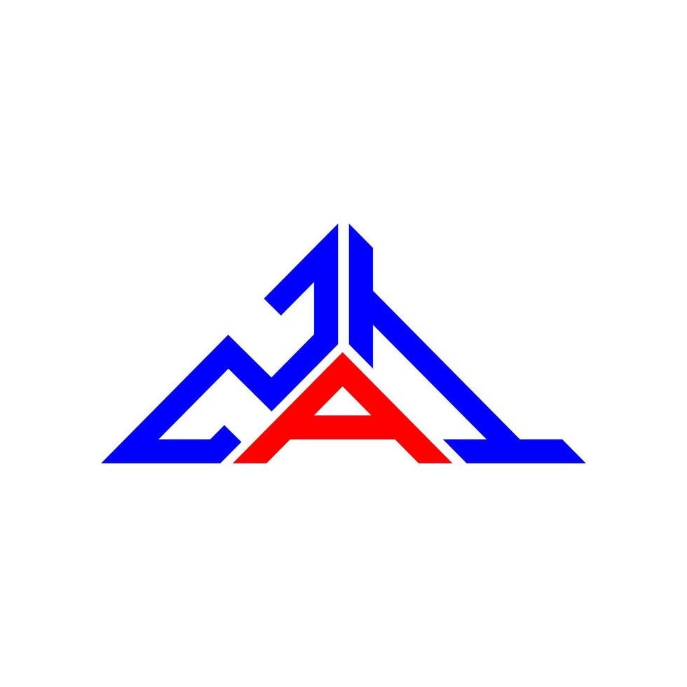 design criativo do logotipo da carta zai com gráfico vetorial, logotipo simples e moderno zai em forma de triângulo. vetor