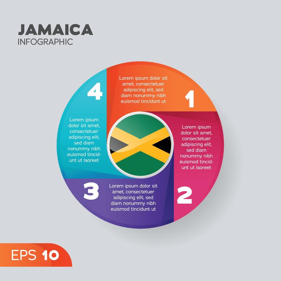 elemento infográfico jamaicana vetor