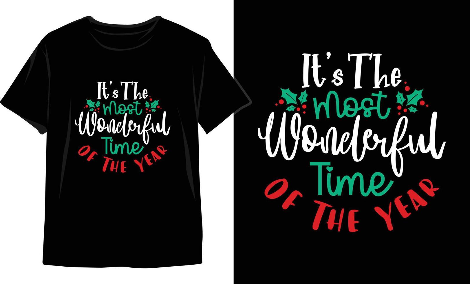 design de camiseta de natal. gráficos vetoriais de natal. design de camiseta vetor