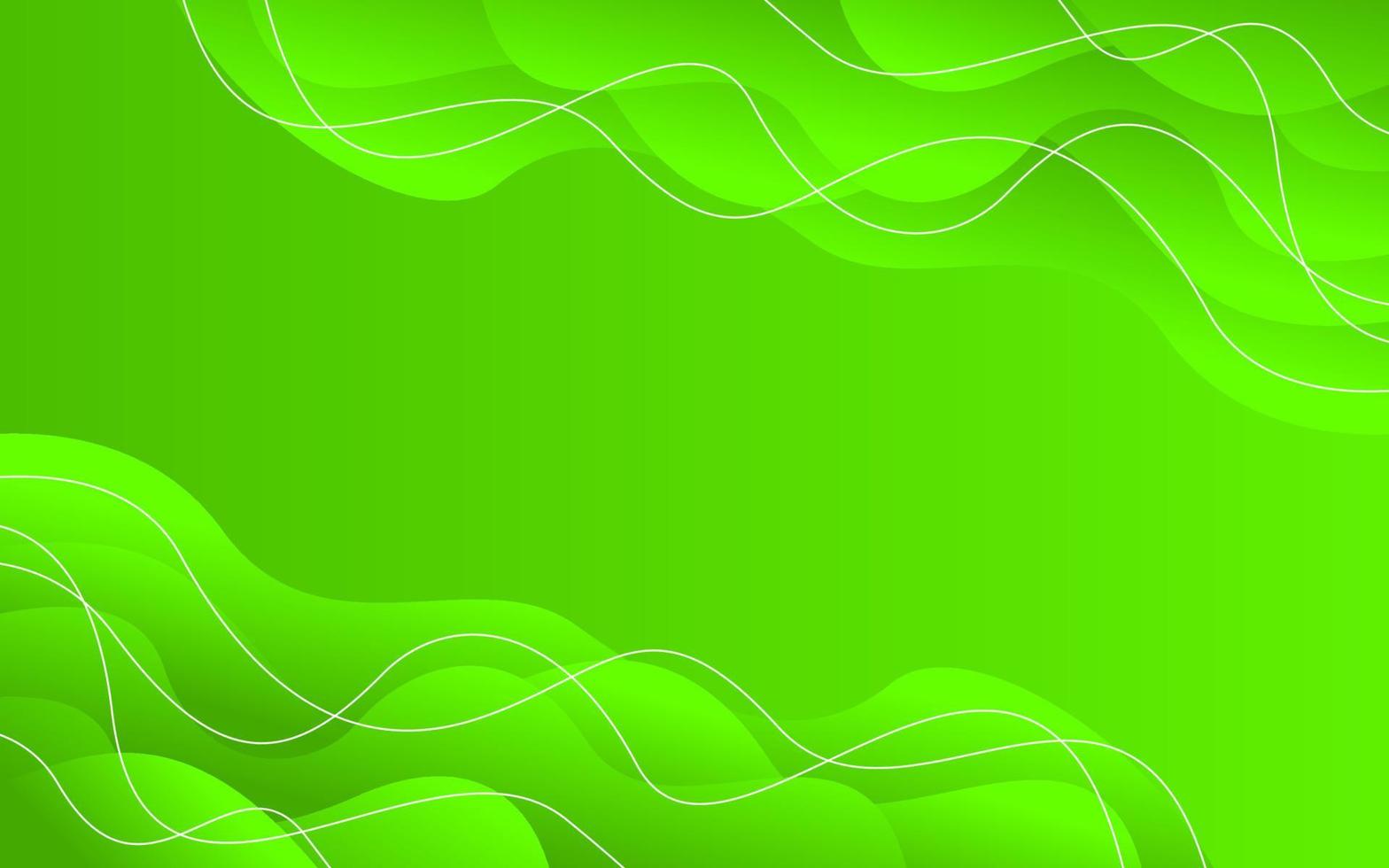 fundo gradiente de onda verde vetor