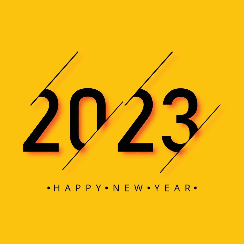 feliz ano novo 2023 fundo de cartão de celebração vetor