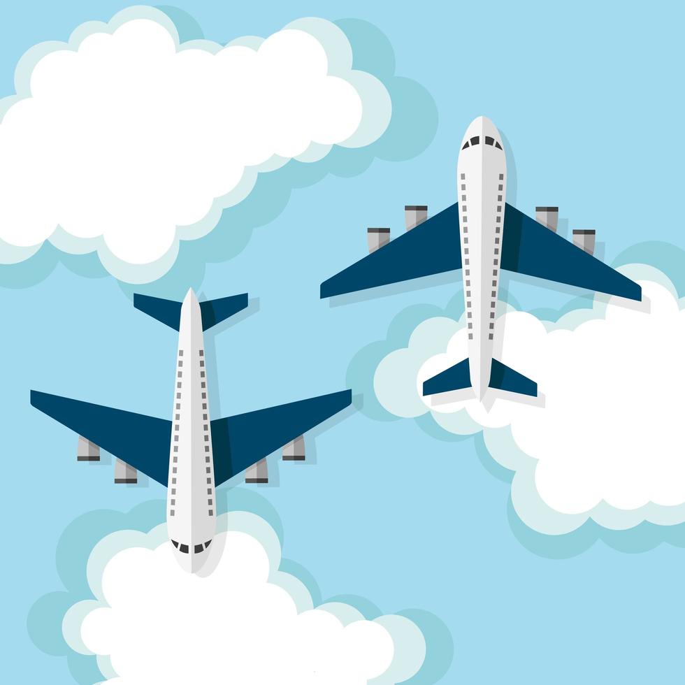 aviões, conceito de viagens vetor