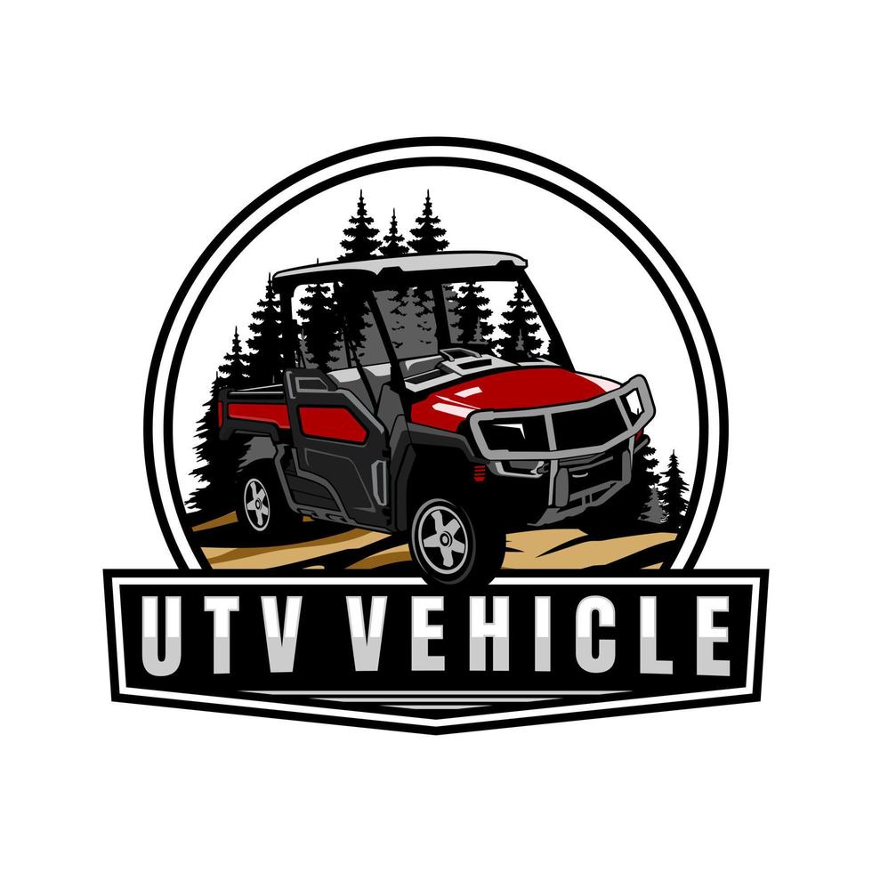 vetor de ícone de design de logotipo de veículo utv