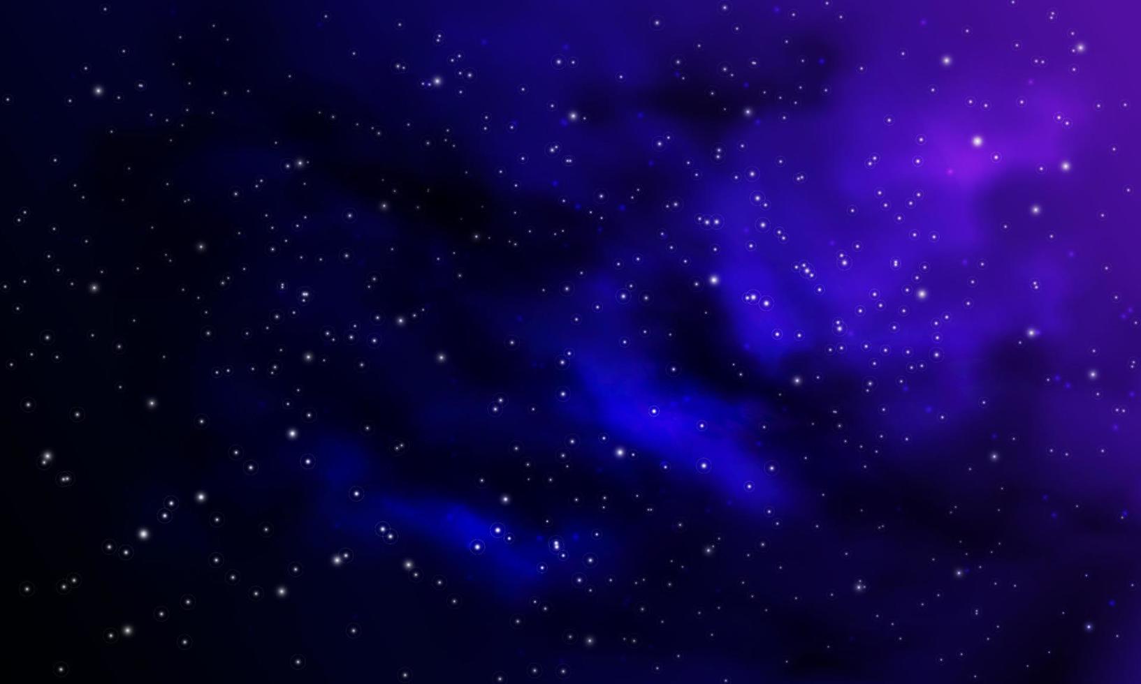 fundo espacial nebulosa roxa realista estrelas brilhantes cosmos poeira estelar via láctea galáxia universo infinito e vetor de noite estrelada