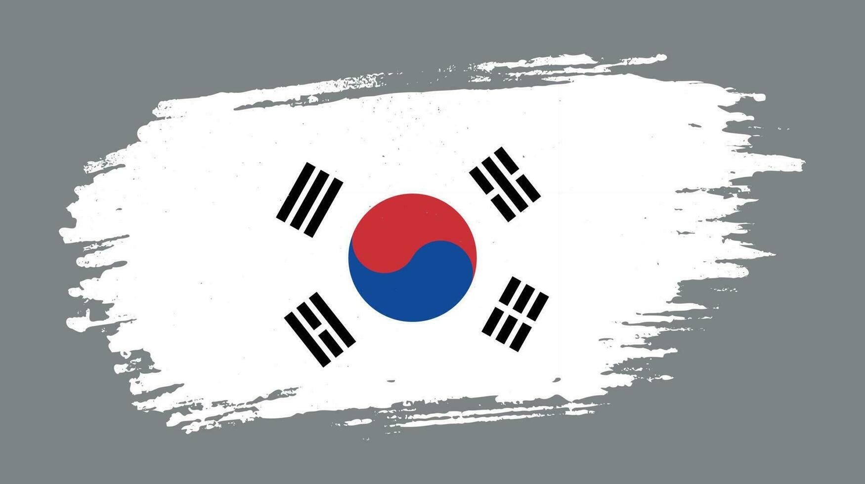 bandeira de textura grunge gráfico da coreia do sul vetor