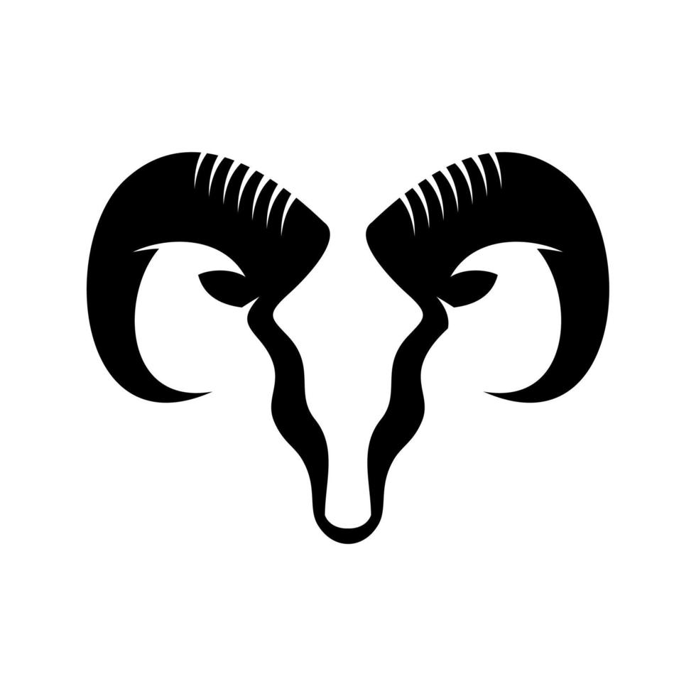 logotipo da cabeça de ram vetor