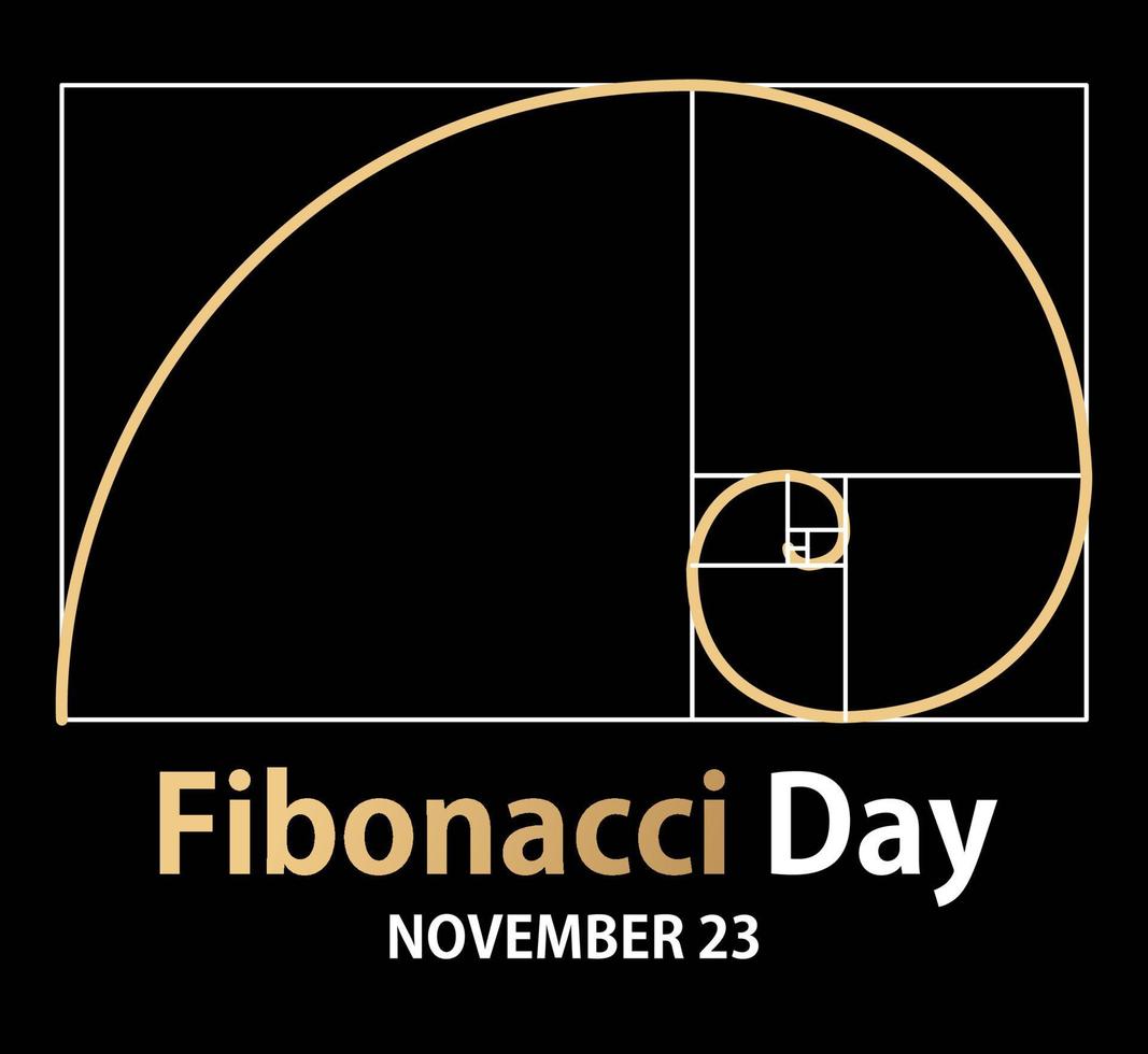 design de cartaz do dia de fibonacci vetor