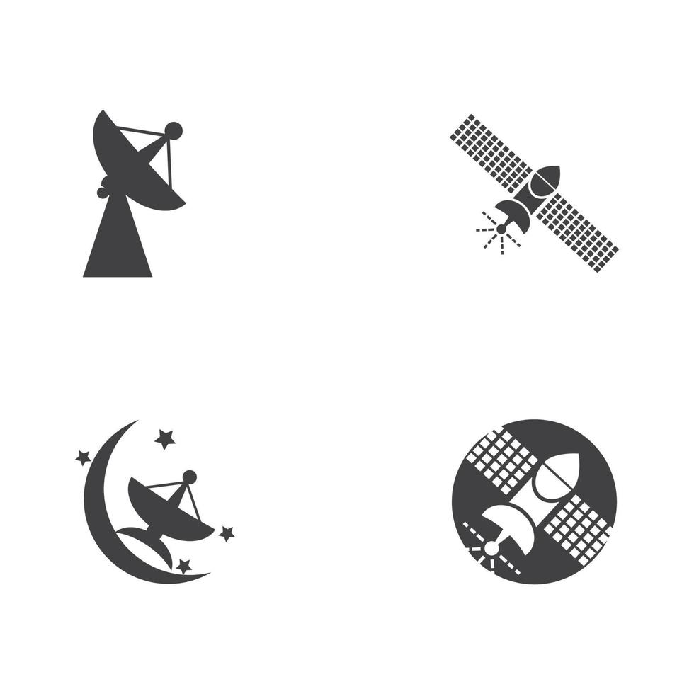 design de ilustração vetorial de ícone de satélite vetor
